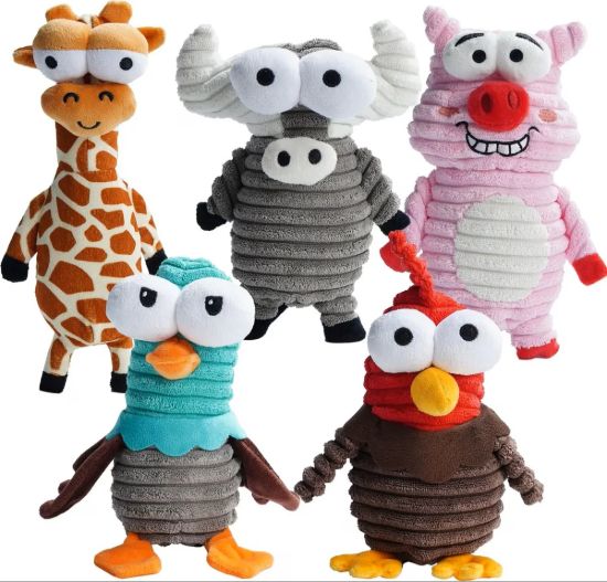 Picture of Nocciola Zoo Series with Strange Squeaky 5 Different Funny Sounds Dog Plush Toy