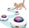 Picture of Electric Electronic UFO Smart Automatic Rolling Sweeping Robot UFO Hair Random Teasing Keep Moving ABS Cat Interactive Toys